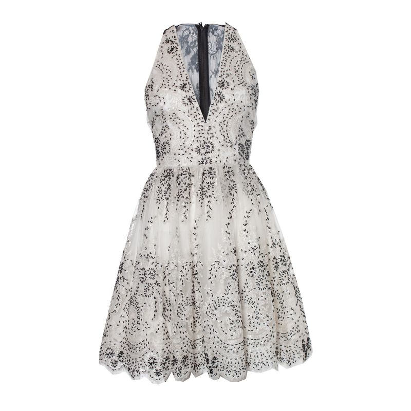 Alice + Olivia White Tule Dress